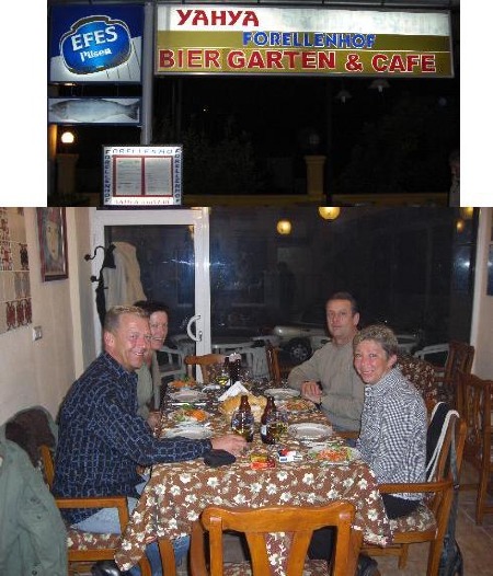 ...lecker Essen im Forellenhof...es ist Pflicht bei Yahya das Zwiebelsteak zu probieren...mmmhhhhh lecker...